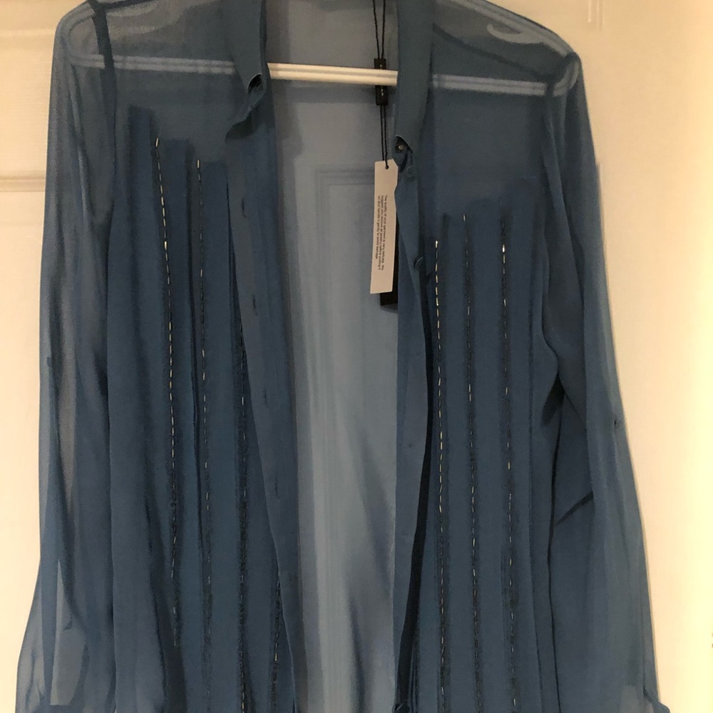 Ellie Tahari sheer blouse